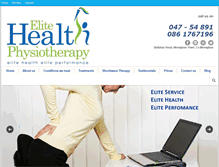 Tablet Screenshot of elitehealthphysio.com